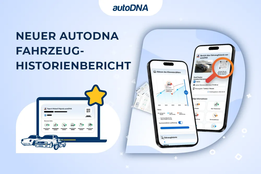 Neuer autoDNA Fahrzeug-Historienbericht